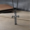 Gem Stone King Men's Scratch-Proof Tungsten Carbide Religious Cross Pendant