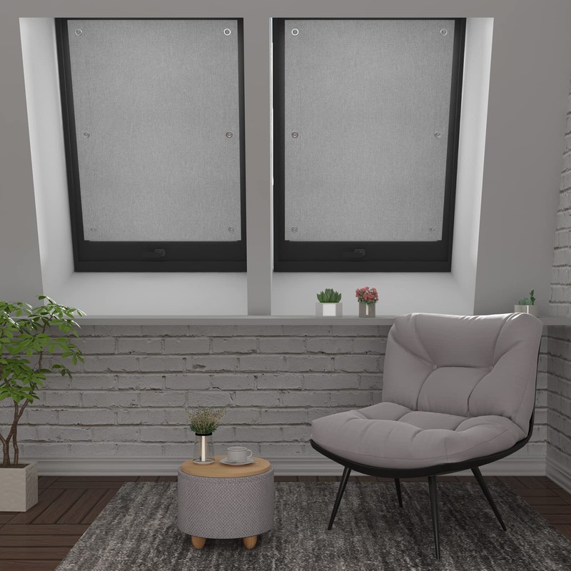 WOLTU Thermal Skylight Roller Blind, No Drilling, Sun Protection, Blackout