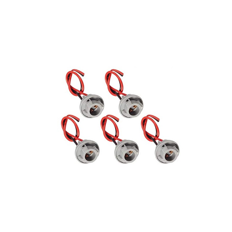 KOMAS 5 pcs T10 Replacement Plug Sockets Extened Wiring Harness