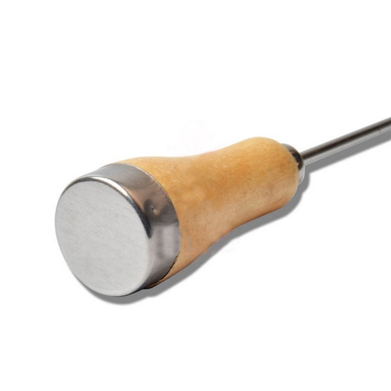 Daycount® Vintage Stainless Steel Ice Pick Punch Kitchen Tool Wooden