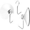 4 Pack Clear Suction Cup Hooks - Strong Adhesive Wall