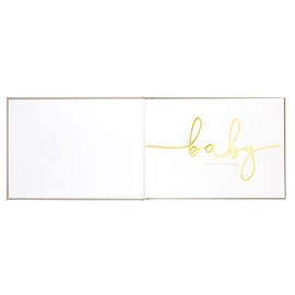 Stephan Baby Guest Book - Hardcover Linen Embossed Baby Shower Keepsake Memory Book, 9.25 x 7-Inches, Baby