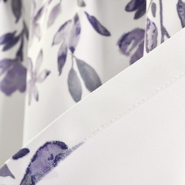 Lush Decor Tanisha Curtain Valance - Light Filtering, Floral Vine Print, Beautiful, Modern, Elegant Home Decor - 52" W x 18" L, Purple & Gray