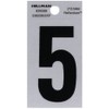 Hillman 839388 2-Inch Black on Silver Reflective Square-Cut Mylar House,