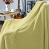 PiccoCasa 100% Cotton Knit Throw Blanket,Solid Lightweight Decorative Throws and
