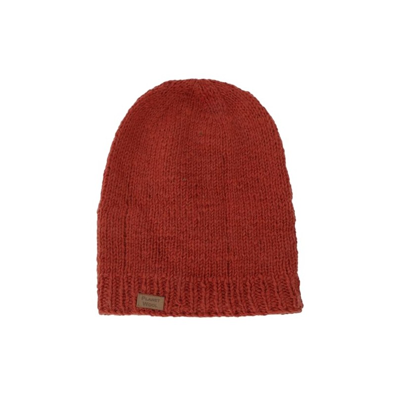 GURU-SHOP, Beanie Cap, Nepal Knitted Cap, Red, Size:One Size, Wool