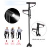 Retractable Collapsible Anti slip Double T handle Walking Stick with