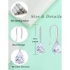 Vesitim Dangle Drop Earrings 925 Sterling Silver Solitaire Hook Earring