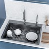 Large Sink Rack 28.4" X 14.3",Metal Sink Protector for Kitchen