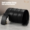 JasGood Men's Leather Ratchet Belt with Adjustable Automatic Slide Buckle,