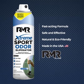 RMR Xtreme Sport Odor Eliminator Spray - Heavy-Duty Equipment, Uniform, Gym, and Shoe Deodorizer, 15 Ounces, Fragrance-Free