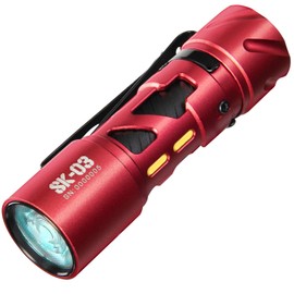 LOOP GEAR SK03 EDC Flashlight Rechargeable 1000 High Lumens, LED Pocket Flashlight with Clip, Supports Fast Charging IP65 Waterproof, Side Light, 10 Modes Mini Flashlight for Camping, Outdoor