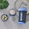 650ML/22OZ Botella para Proteina de Coctelera, JASUVII Protein Shaker con