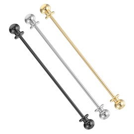 TIESOME 3 Pcs Collar Pin, Brass Ball Collar Bars for Men Dress Shirts