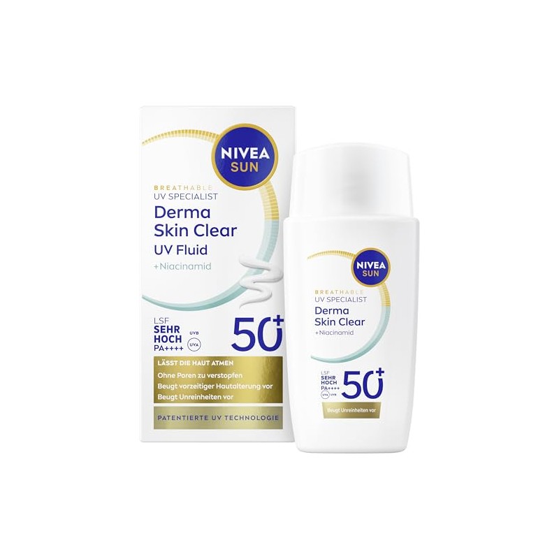 NIVEA SUN UV Gesicht Experte DermaSkin Clear UV-Fluid 50+ 40ml