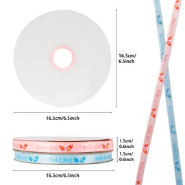 wxfdac - Cinta para baby shower, color rosa, doble cara, cintas de satén para manualidades, 4/8 pulgadas x 100 yardas, perfecta para baby shower, crear lazos, regalos de fiesta de cumpleaños, decoración de pasteles