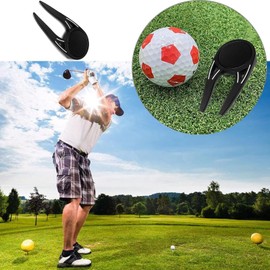 CVNRCLP Golf Double Prong Divot Tool & Pitch Mark Repair Tool - Detachable Magnetic Putting Aid with Golf Ball Marker & Bottle Opener - Perfect Accessory for Golfers
