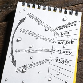 Rite in the Rain Weatherproof Orange Mini Bolt-Action Pen - Black Ink, 2 Pack (No. OR20-2)