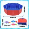 Esoes Cat Pool with 3pcs Robotic Fish, Funny LED Light