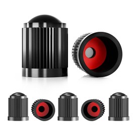 ExeQianming Tapón de vástago de Válvula de Neumático，16 Piezas Plástico de Alta Tapas Universales para Válvulas de Neumáticos de SUV, Coche, Bicicletas, Camiones y Motocicletas (Negro)