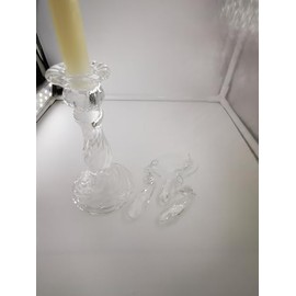 Glass Bobeches for Candlesticks Holders: Clear Candle Drip Protectors Set of 12 Ribbed Wax Catchers for Candle Stick Holder Taper Candle Holders for Table Centerpiece Wedding Christmas Dining