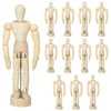 Operitacx 12 Pcs 4.56 Inch Wooden Drawing Mannequins with Stands