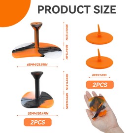 EBQOSK 1 Pair T Golf Swing Training Aids with Suction - Cup Base, Flexible Silicone Practice Tools for Swing Path & Tempo Training, Portable Golf Trainer for Indoor/Outdoor Use