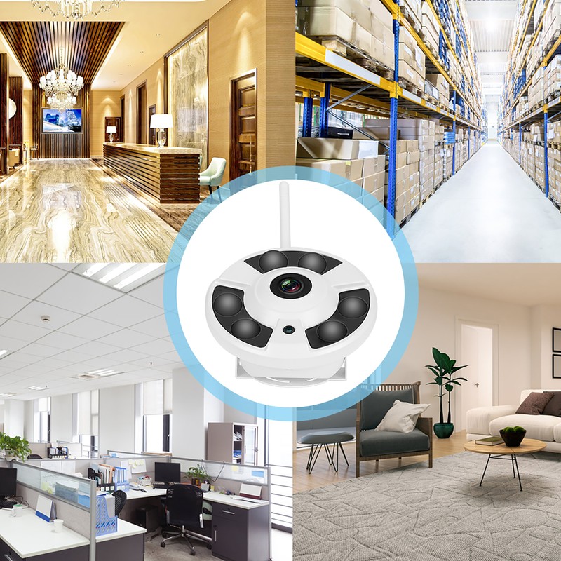 IP Fisheye Camera 360 Panoramic Surveillance IR Wifi 1080P 110‑240V