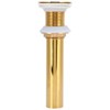 Gold Sink Drain without Overflow Anti Clog Bathroom Faucet Wash