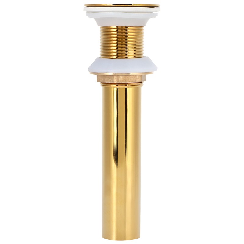 Gold Sink Drain without Overflow Anti Clog Bathroom Faucet Wash