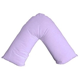 Maria Luxury Bedding & Linen V shaped Orthopaedic Nursing Pillowcase | Neck And Back Support | Pregnancy V-shaped Pillowscase (Lilac)