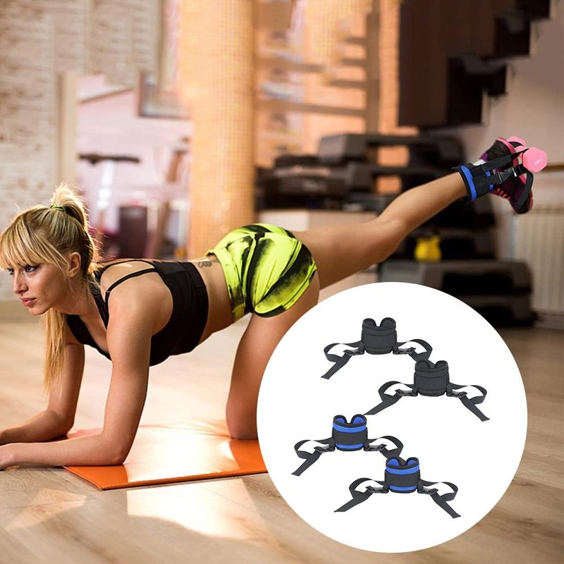 1 Pair (2Pcs) Ankle Straps for Cable Machines Adjustable Ankle