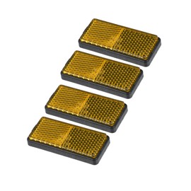VekAuto 4pcs 56mm M5x0.8 Orange Plastic Universal Screw Mount Reflective Warning Reflector for Motorcycle Bike Auto Accessories