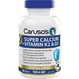 Carusos Super Calcium + Vitamin K2 & D3 60 Tablets