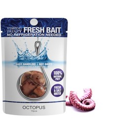 Naturally Preserved Fishing Bait – 2-Year Shelf-Stable, Ideal for Freshwater & Saltwater Fishing, Octopus 10pcs