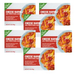 Miss Olives Cheese Ravioli, Shelf Stable, Low Sodium Ready Meal, 7 ounce (Pack of 6)