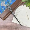 Owl Decorative Antiqued Pewter Letter Opener Paper Cutting Knife for