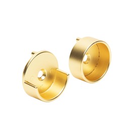 B&B Hardware Extra Pair Round Closet Rod End Support - Wardrobe Bracket Metal Rod Holders - Durable End Support - Heavy-Duty Closet Pole Holder - Upgrade Your Closet with Matt Brass End Support 1Pair