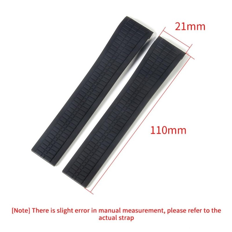 Cirtrar 21mm Silicone Rubber Watch Band Strap Compatible with Patek