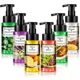Sweepen 스위펜 6팩 천연 발포 핸드 비누와 펌프 케어 보습 액체 신선한 맛 폼 핸드워시 직원 감사 선물 주방 욕실 [Eucalyptus Mint] Swepen 6-Pack Natural Foaming Hand Soap and Pump Care Moisturizing Liquid Fresh Taste Foam Hand Wash Employee Appreciation Gift Kitchen Bathroom [Eucalyptus Mint]