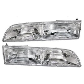 Damon Escaper 2000-2002 RV Motorhome Pair (Left & Right) Replacement Front Headlights with Bulbs
