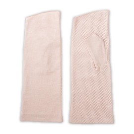 GlovesDEPO Women's Arm Cover, Cooling Sensation, Short, Fingerless, pink (salmon pink)