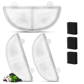 3 Pack Replacement Filters for WF20/CF20 Wireless Pump Cat Water Fountain, ZEKIRY Cat Water Fountain Filters, Triple Action Pet Fountain Filter Replacement