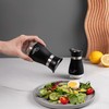 Lonffery Salt and Pepper Shakers, Stainless Steel and Glass Bottle,