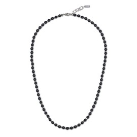 COAI Men's Women's Simple Matte Onyx Stone Beaded Strand Necklace