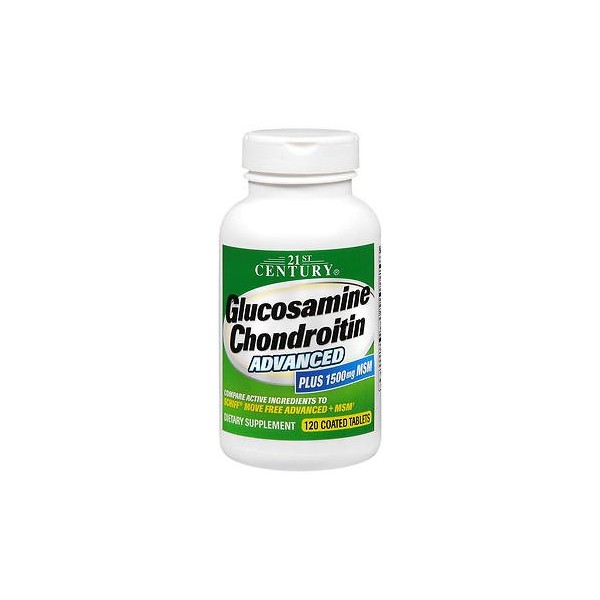 21st Century Glucosamine Chondroitin Advanced Plus MSM Tablets - 120 ct, Pack of 5