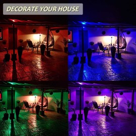GLW RGB LED Flood Lights,50W Outdoor Super Bright Spotlight,High Power 16 Colors Remote Control Floodlight,4 Modes with US 3-Plug,IP65 Waterproof Spotlight for Stage,Yard
