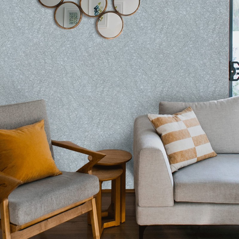 Cohoo Home Gray Peel and Stick Wallpaper Grey Silk Contact