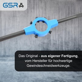 GSR Silver die holder (20 x 5) DIN EN 22568 (DIN 223), die-cast zinc, knurling of handles for better grip, holding tool