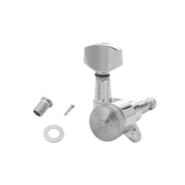 DIAO79NI 6R Guitar Locking Tuners Handed Lock String Tuning Key Pegs Machine Heads for Folk Style Electric Acoustic Guitars (Chrome）